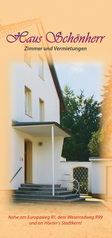 Seite 1 - Flyer Pension Schönherr, Höxter, Weserbergland